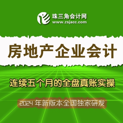 2024年新版 房地产开发企业会计全盘真账实操（五个月连续的经济业务）